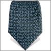 Cravate noire � fleurs bleues
