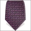 Cravate noire � fleurs roses