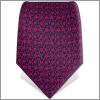 Navy blue with raspberry flowers tie