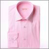 Chemise cintr�e rose � col un bouton