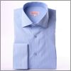 Blue with thin white stripes french cuff shirt