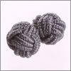 Dark grey knot cufflinks