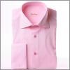 Chemise cintr�e rose � poignets mousquetaires