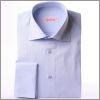 Blue slim fit french cuff shirt