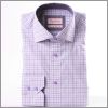 Lilac and light blue checked shirt