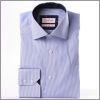 Chemise � fines rayures blanches et bleues