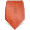 Orange with little navy blue dots tie