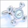Hot & cold taps cufflinks