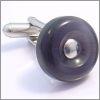 Black donut cufflinks