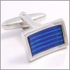 Rectangle incurv� emaill� de bleu