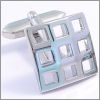 Crossed square cufflinks