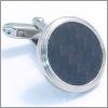 Rond argent� et centre en carbone
