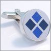Rond �maill� de carreaux bleus