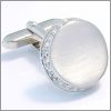 Rond argent� au contour serti de cristaux de Swarovski blancs