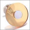 Transparent brown-beige round cufflinks