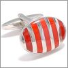Ovale stri� de bandes rouges