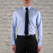Button-down collar with tie