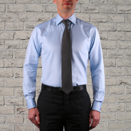 Cut-away collar with tie