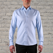 Cut-away collar unbuttoned