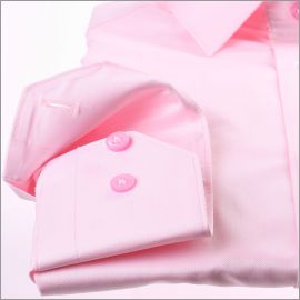 Chemise rose à col à motifs liberty roses
