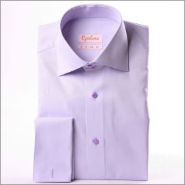 Chemise mauve à poignets mousquetaires