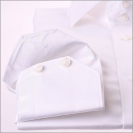 Witte gabardine overhemd