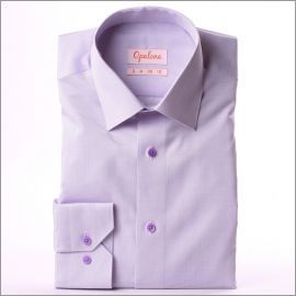 Chemise à petits carreaux mauves et blancs