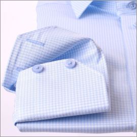 Chemise à petits carreaux bleus et blancs