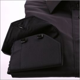 Chemise noire tissu popeline