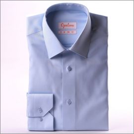 Chemise bleu clair tissu twill