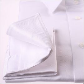 White twill french cuff shirt