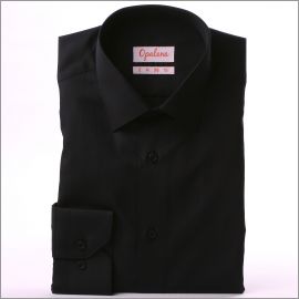 Black poplin shirt