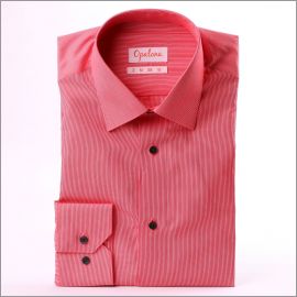 Red with thin white stripes shirt 