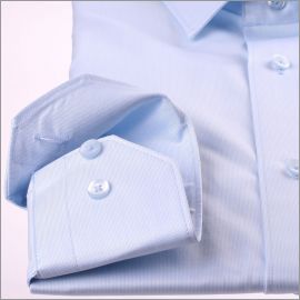 Chemise bleu clair tissu gabardine