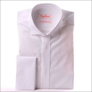 White french cuff shirt with a wing collar 