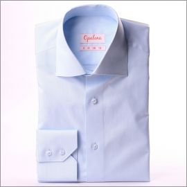 Chemise bleu clair tissu gabardine