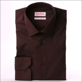 Chemise marron foncé