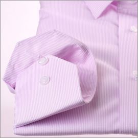 Thin weiß und lila Streifen Hemd
