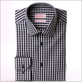 Black and white checkered shirt