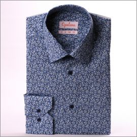 Chemise en tissu Liberty bleu