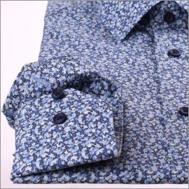 Chemise en tissu Liberty bleu