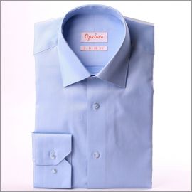 Chemise bleu clair tissu pinpoint