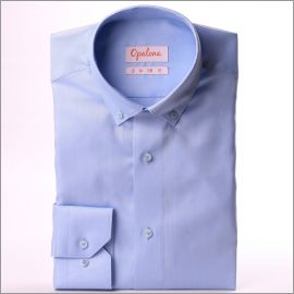 Blue button-down collar shirt