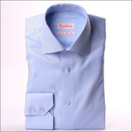 Chemise bleu clair tissu twill