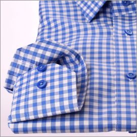 Blue and white checkered shirt