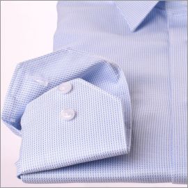 White and light blue natté shirt