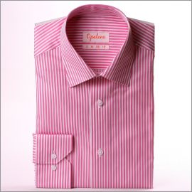 Deep pink and white striped shirt