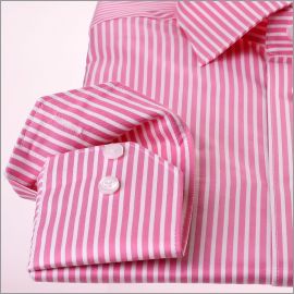 Deep pink and white striped shirt