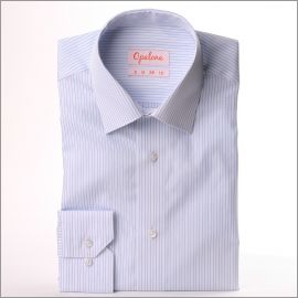 White shirt with light blue stripes