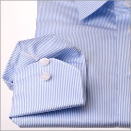 Blue and white striped shirt